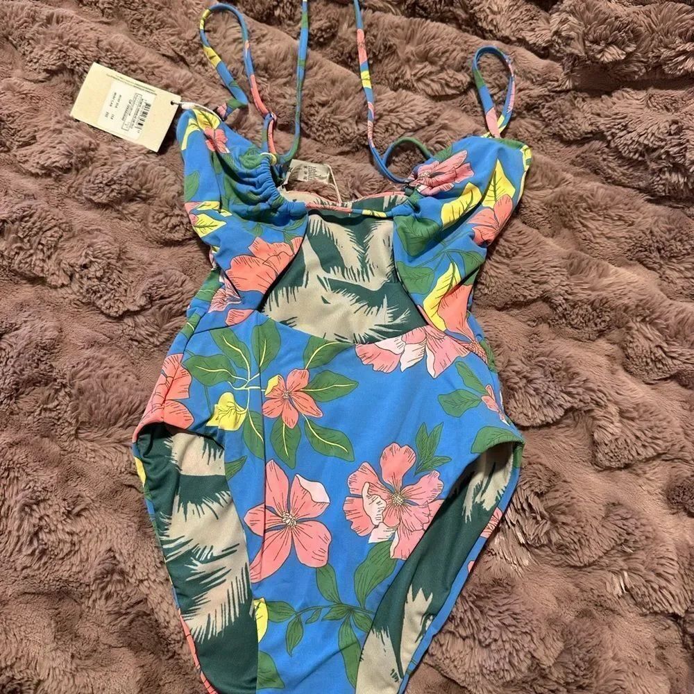 Maaji Blue Floral One Piece Swimsuit